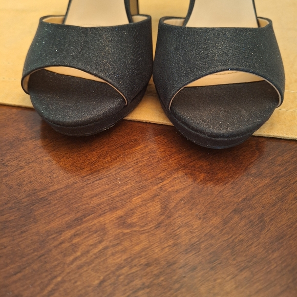 Badgley Mischka Embellished Women's Black Heels Sz 7 - Picture 11 of 16